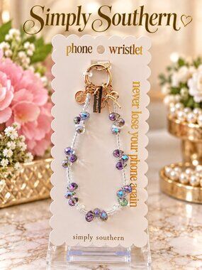 Simply Southern Phone Charm Wristlet Laynard – Universal Fits Most NIB
